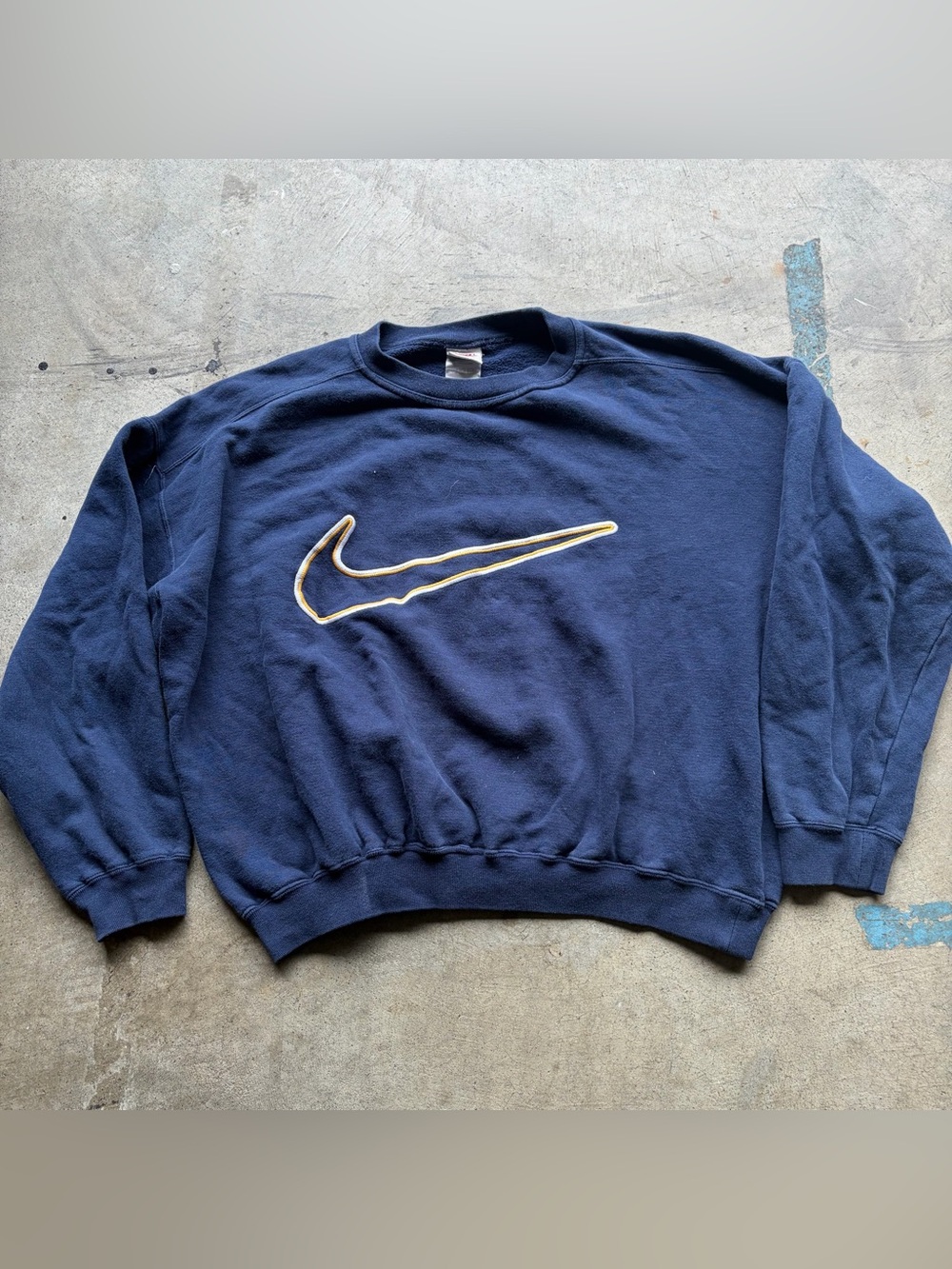 Vintage 90s Nike Crewneck Big Logo Swoosh Sweatshirt Crop Oversized